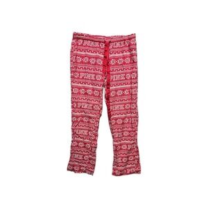 Pink Victoria's Secret Women's Slepp Pants  Small‎ Red Snowflake